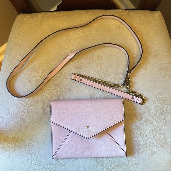 Kate Spade pink Saffiano leather envelope crossbody in EUC - Picture 15 of 15